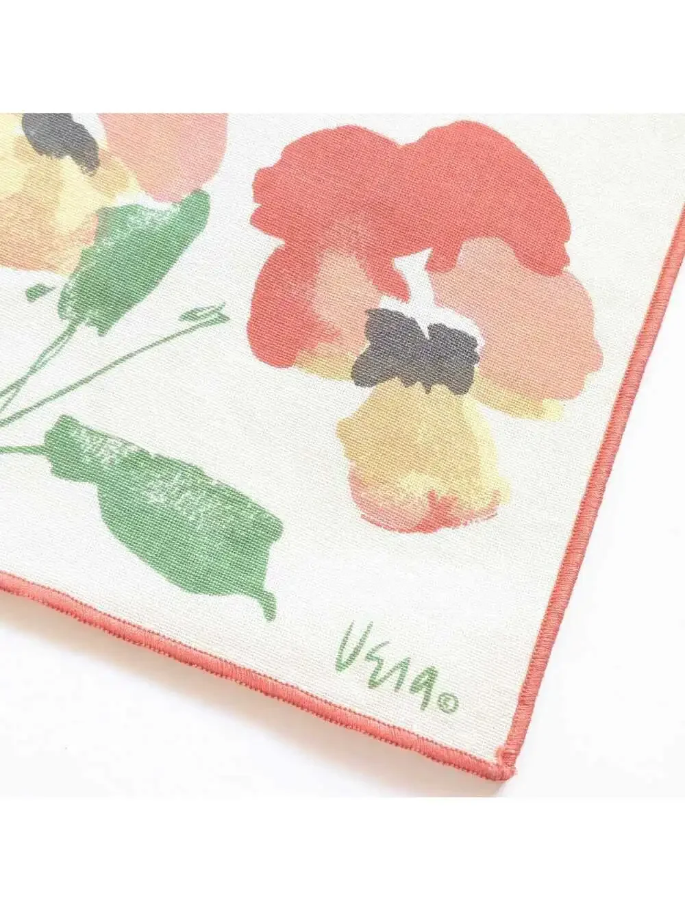 Vintage Vera Neumann Cloth Napkins with Watercolor Style Floral Pattern
